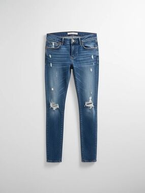 J Brand Distressed Blue Skinny Jeans